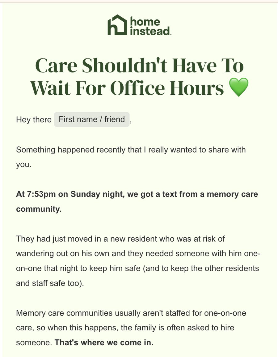 Preview of the email: A story I just had to share with you